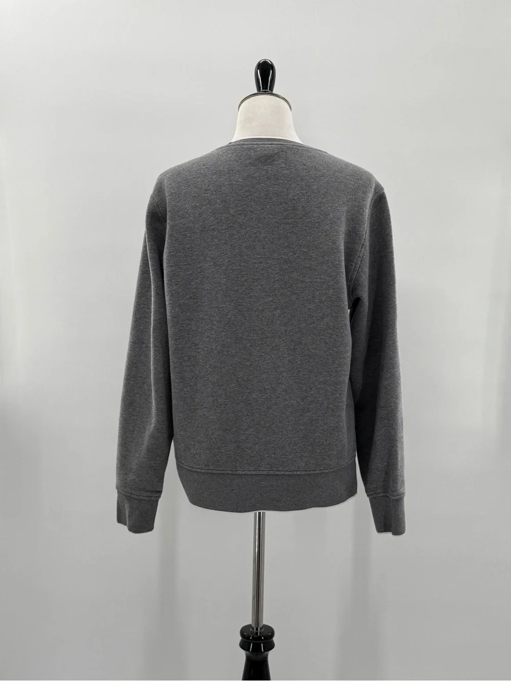 Michael Kors Logo Sweatshirt Gray Fleece Lined Pullover Crewneck Medium